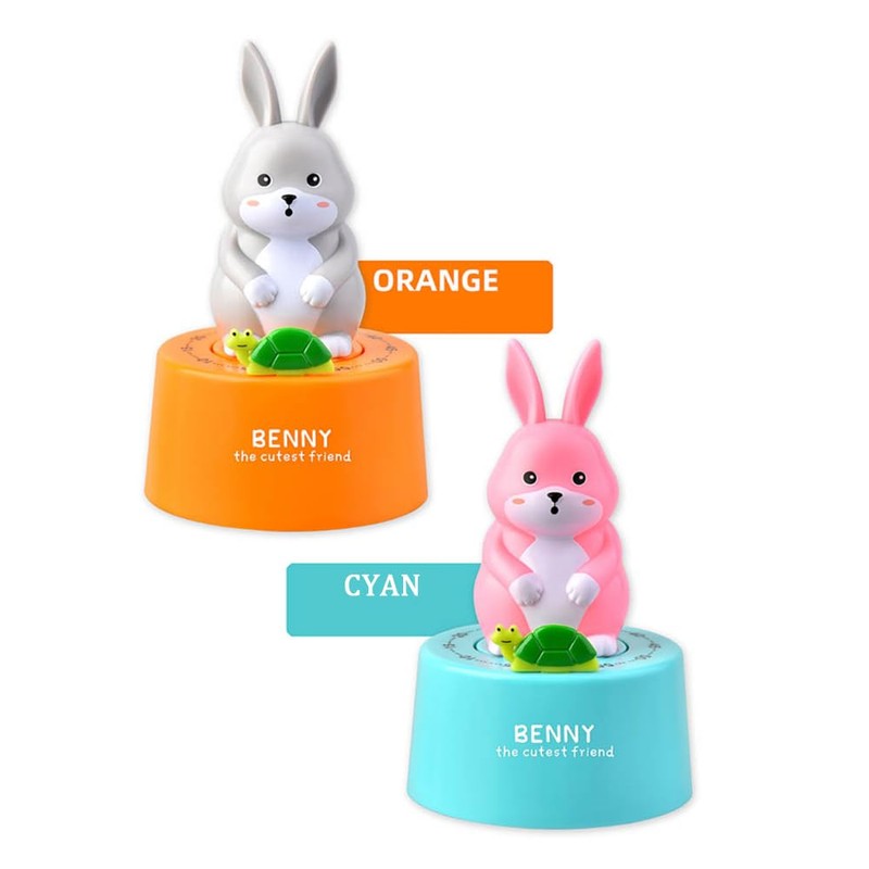 Cute Bunny Timer 60-Minute Mechanical Kitchen Timer for Easter Basket