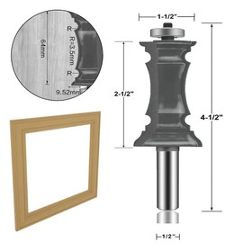 LEATBUY Molding Router Bit Set 1/2-Inch Shank, Woodworking Molding Cutter, Wood Milling Router Bits Drilling Carbide Tool for Door Table Cabinet Shelve Wall DIY (Edge)