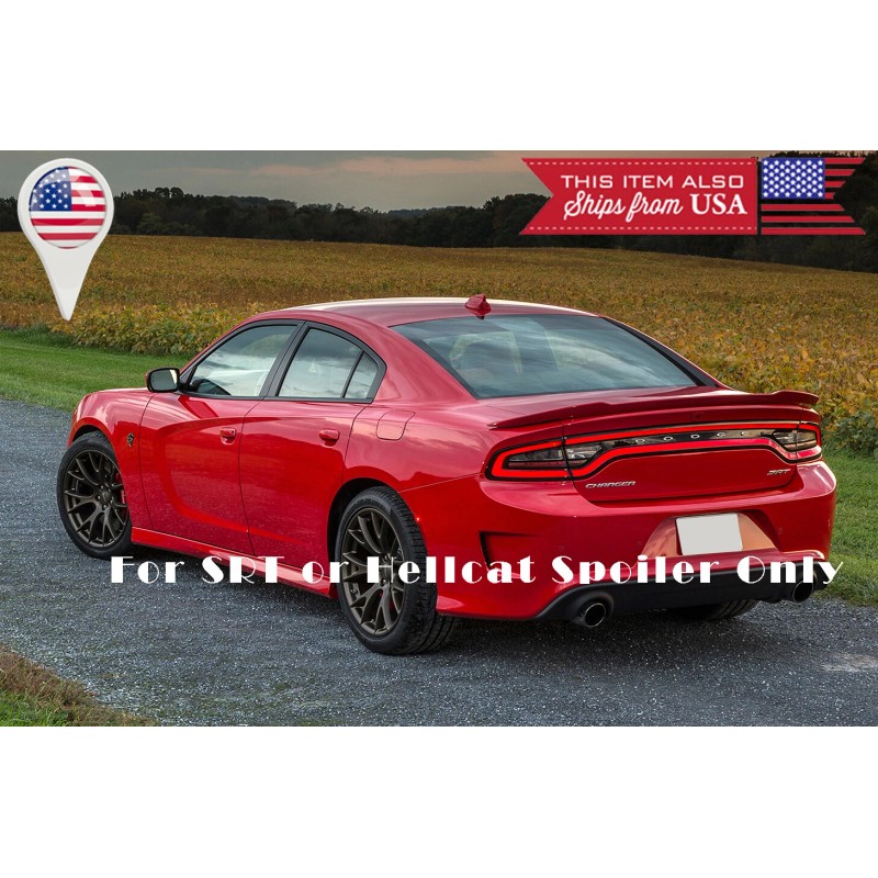 SDeelCase 2 Pieces Satin Black Decklid Spoiler Flap Wicker bill