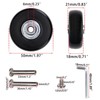 OwnMy Set of 4 Replacement Rubber Swivel Caster Wheels for