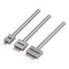 Hilitand Leather Craft Tool Kits, 3Pcs Leather Perforated Tool, Silver