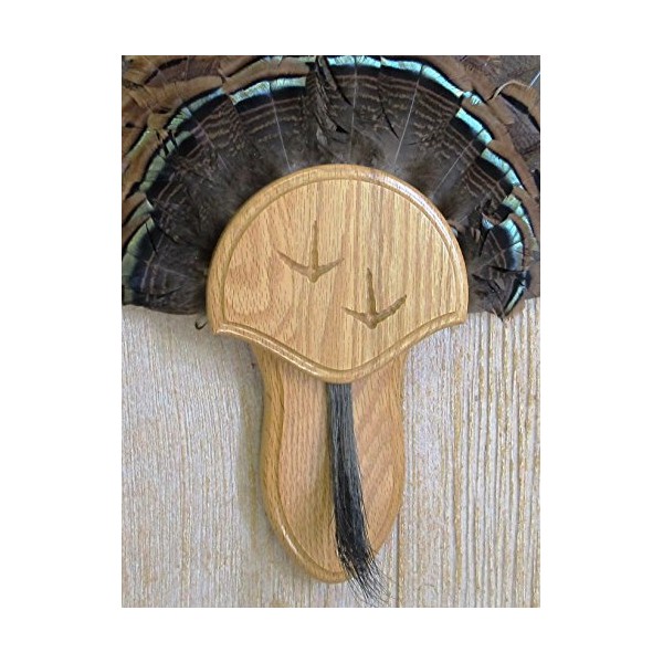 Taxidermists Woodshop The Medium Oak Carved Turkey Mounting Kit with Beard Plate -02