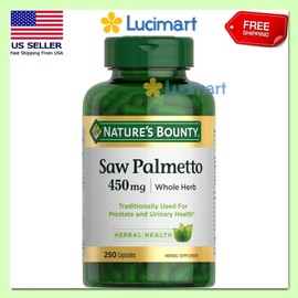 Nature’s Bounty Nature's Bounty Saw Palmetto, Herbal Health Supplement, 450mg, 250 Capsules