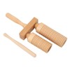Chinese Bangzi Wooden Cylinder Clapper Treble Bass Percussion Musical Instruments