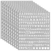 10 Sheets Small Letter Stickers - 0.5 Inch Handwritten White