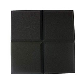 Mybecca [4 PACK] Acoustic Foam BEVEL Tiles Soundproofing Wall Panel 12 x 12 x 2 inch, Made in USA