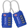Puroma 2 Pack TSA Approved Luggage Locks, 4 Digit Combination