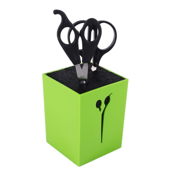 Professional Salon Hairdresser Barber Combs Clamps Scissors Stand Tool (Green)