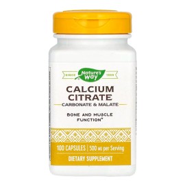 Natures Way Citrato De Calcio 500mg 100 Cápsulas