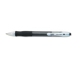BIC VLG11BK Velocity Retractable Ballpoint Pen, Black Ink, 1mm, Medium, Dozen