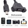 JSER Panel Mount Type Mini USB2.0 5Pin Male to Female