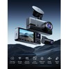 Icesky Three Channel Dash Cam Front and Rear Inside with