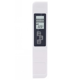 Cisixin TDS Meter, 3 in 1 TDS EC Temperature Tester, Digital Water Quality Tester, LCD Pen with 0-9990 PPM Measurement Range, For Drinking Water, Hydroponic, Pool.