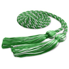 Endea Graduation Cordón de honor individual de dos colores (verde/blanco)