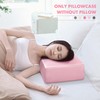 P Pothuiny Pink Cube Pillowcase Cover, Square Satin With Hidden