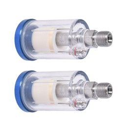 Silscvtt 2Pcs Water Oil Separator Filter Airbrush Filter Replacement for Compressor Air Line Hose Air Tools Paint Spray Guns 1/4 Inch Inlet and Outlet Air Filter Water Oil Separator