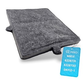 DL-pro Activated Carbon Filter 288 x 242 mm Suitable for Miele 6228731 DKF12-1 Carbon Filter Odour Filter for Cooker Hood Extractor Hood Cooker Hood