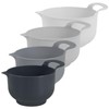 4 Pcs Plastic Mixing Bowl Set, Reusable Plastic Nesting Mixing
