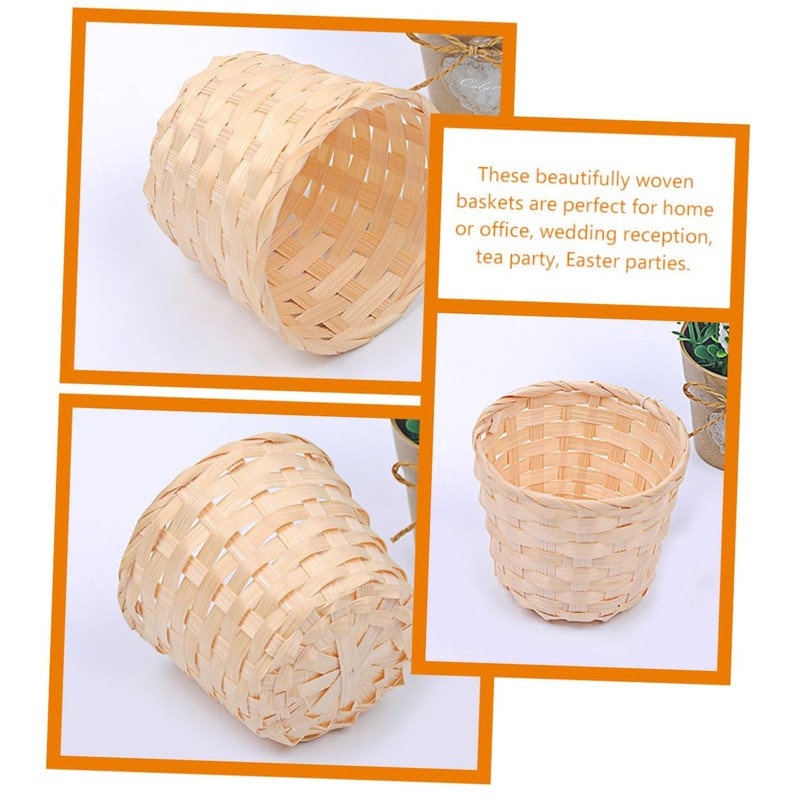 Totority 6pcs Mini Woven Baskets Decorative Tiny Baskets for Storage