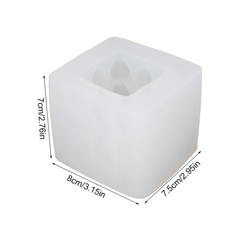 3D Heart Cube Aromatherapy Candle Silicone Mold Food Grade Candle