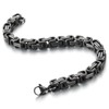 COOLSTEELANDBEYOND Masculine Style Stainless Steel Braided Bracelet for Men Polished,
