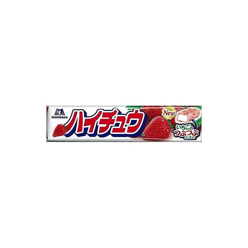 MORINAGA Hi Chew Strawberry Bits Soft Chewy Candy 12pcs x