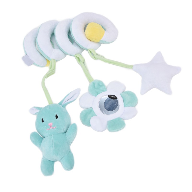 Baby Plush Animal Stroller Toys Spiral Activity Hanging Toys Ringing