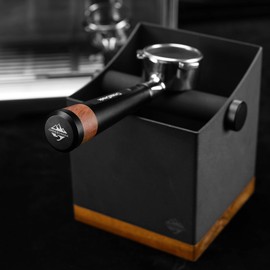 CrossCreek 54mm Espresso Bottomless Portafilter with 3 Ear | Stainless Steel Basket and Black Aluminum Alloy Handle | Fits 54mm Breville/Sage Barista Espresso Machine | Espresso Accessories