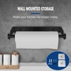 Stainless Steel Black Paper Towel Rack Wall Mount Self Adhesive