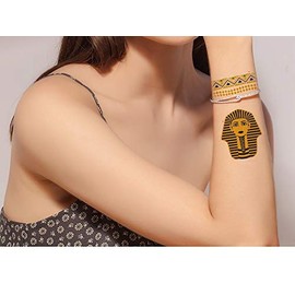 Flash Tattoos Gold Tattoos Egyptian Motifs Fake Tattoos VT369