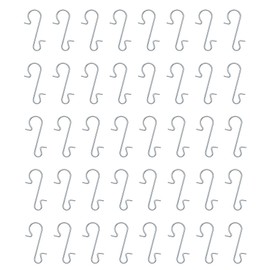 sowaka 50 Pcs Christmas Ornament Hooks Small Metal Wire 3 x 1 cm S Shape Hangers for Christmas Tree Decorations Crafting Supplies (Silver)