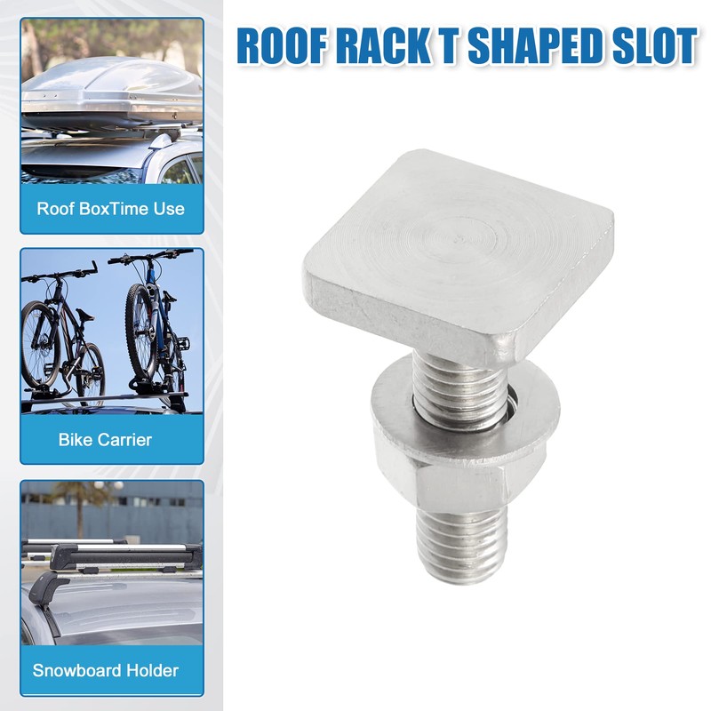 X AUTOHAUX Car Roof Rack T Shaped Slot Bolt M8