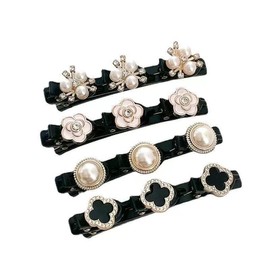 Crystal Stone Braided Hair Clips - Sparkling Upgrade Braided Hair Clips Easily Rhinestone Braided Hair Clip for Styling Sectioning Braided Hair Clips for Women Girls (Butterfly-4pc)