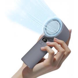 PEAKFLOW Handheld Fan with Ice Cooler,0-100 Adjustable Speed, Mini Pocket Size, Digital Display, 3600mAh Rechargeable Battery – Perfect for Travel, Outdoors, Vacations & Concerts