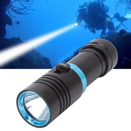 Diving Torch, Waterproof Underwater LED Torch, 5000LM Diving Torch for Underwater, Deep Sea Caves, Night Fishing, White Light