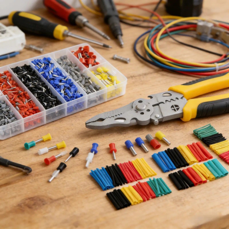 Pinza Ponchadora Abrazadera Engarzador De Terminales 1529pcs