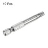 sourcing map 10pcs T30 Security Torx Bit 1/4" Hex Shank