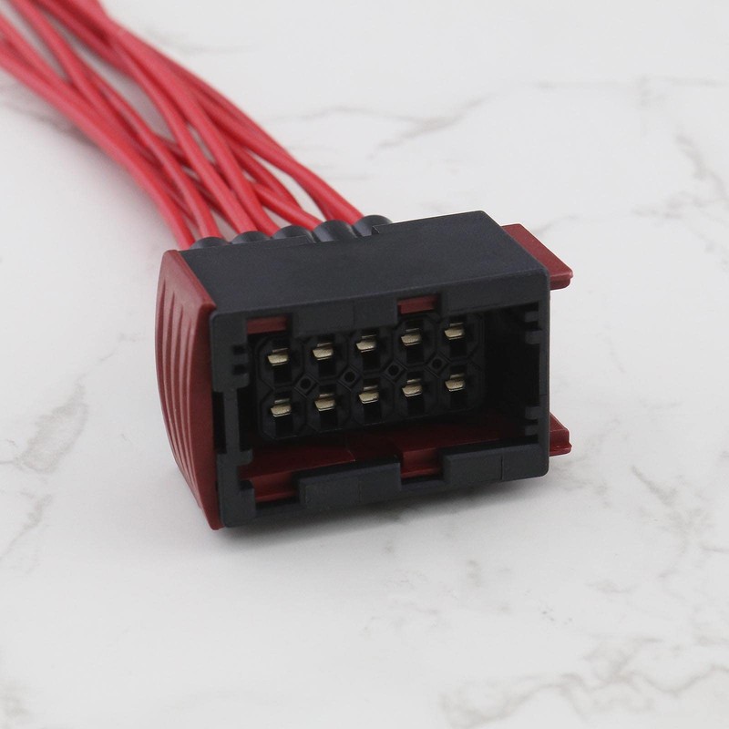 VGOL 2PCS Car Headlight Socket Wiring Harness Loom 10 Pin