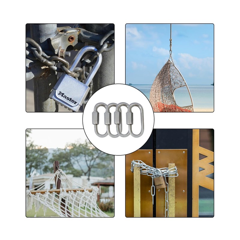 10 Pcs 304 Stainless Steel M3.5 Chain Link, Stainless Steel