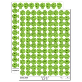 Baby Harp Seal 200+ Round Stickers - Gloss Finish - 0.50" Size - Light Green