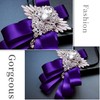 MOHSILY Men's Silk Solid Pre-Tied Bow Tie Luxury Decorative Crystal