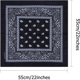 16 count Paisley Bandanas Cowboy Bandana Handkerchiefs Paisley Print  Wrap Scarf, Assorted 16 Colors