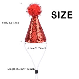 10PCS Party Hat Dog Birthday Hat, Mini Party Hats for Toy Animals, Adjustable Dog Party Hat, Multi-Color Pet Hats Mini Birthday Hats, For Holiday Wedding Puppies Kittens Costume Accessories