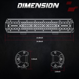 Amber LED Light Bar, OFFROADTOWN 15'' 224W Quad Row Spot Flood Combo LED Driving Light Bar LED Work Light Yellow Fog Light for Off Road Truck Pickup SUV UTV ATV Boat
