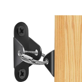 WADY 4 Juegos Dispositivo anticaida fijación de anclaje de muebles correas de muebles anti punta sujetadores de muebles anclajes de pared para muebles Anclajes para muebles anticaida (Negro)