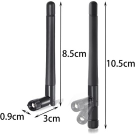 GERUI WLAN Antenne 2,4GHz 5GHz 5,8GHz 3dBi RP-SMA-Steckerantenne & 10cm U.FL IPX IPEX MHF4 zu RP-SMA Buchse Verlängerungskabel 4-Pack für M.2 NGFF Intel Wireless Netzwerkkarte WiFi Adapter Laptop
