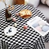 SINGOMON 2 Packs Black and White Checkered Table Cloths Buffalo