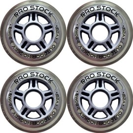Pro Stock Outdoor Rink Hockey Wheels 80mm 82a 4-Pack 80mm 82a Black/Gray