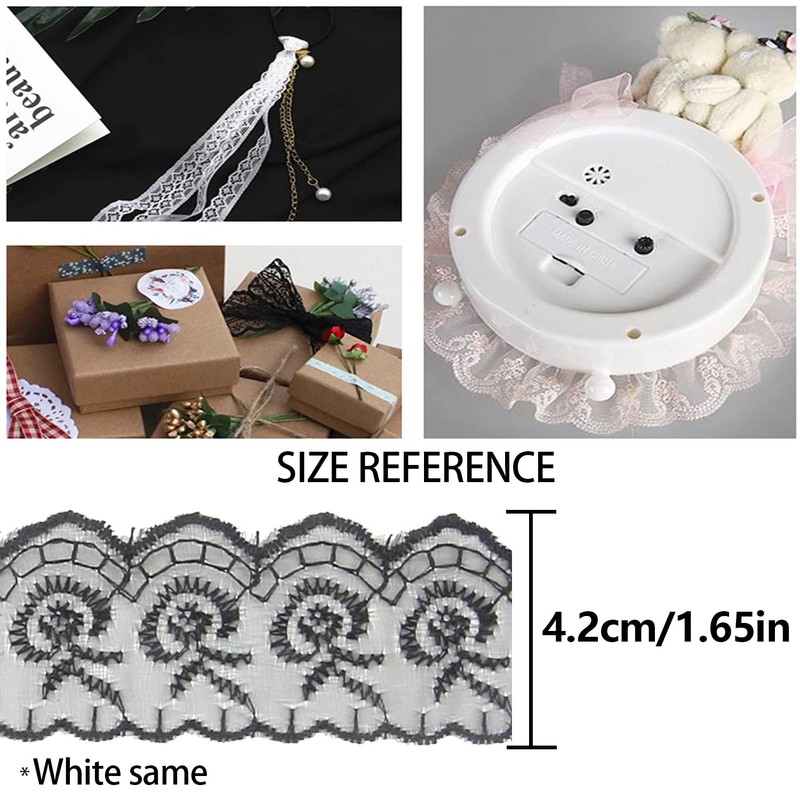 TORMEN 白レース レースリボン 手芸レース 服装素材 縫製素材 8ｍ／巻