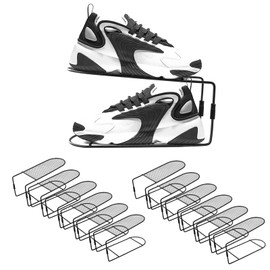 CiBiZi Shoe Slots Organizer 12Pack Metal Shoe Stackers for a Pair of Shoes Double Layer Shoe Holder Shoe Storage Closet Organizers Shoe Space Saver Organizador de Zapatos Black